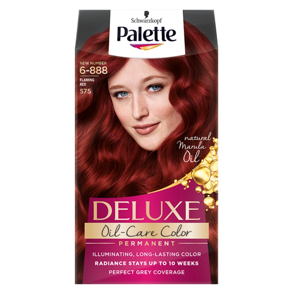 Deluxe Oil-Care Color Permanent Na Vlasy S Mikro Olejom 575 (6-888) Intense Red