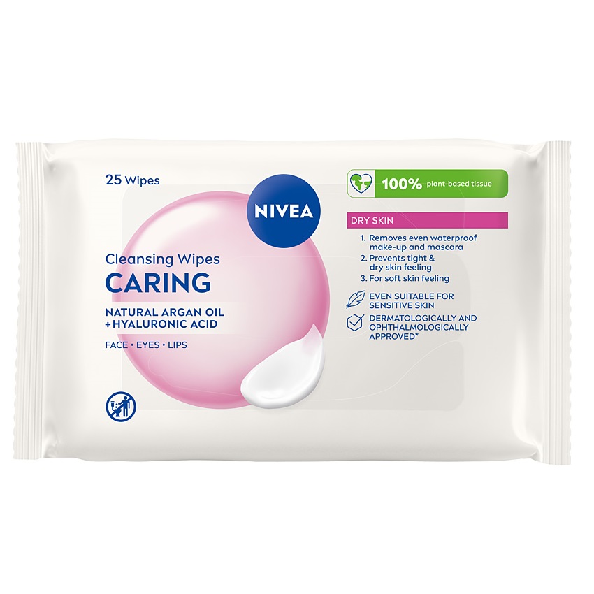 Cleansing Wipes 3 V 1 Upokojujúce Odličovacie Utierky, 25 Ks