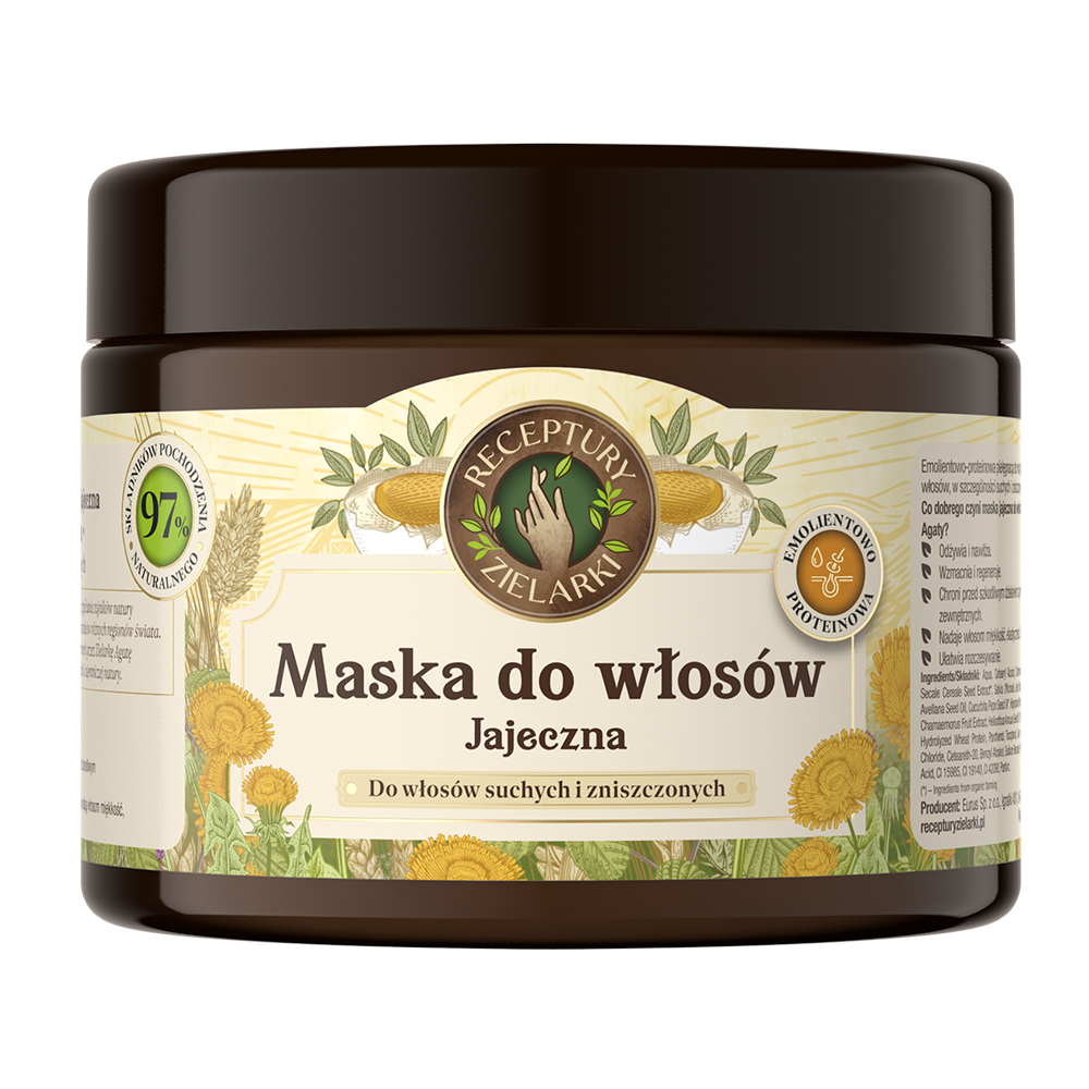 Domowe Tradycje - Masky A Kúry Na Vlasy Vaječná Maska Na Suché A Poškodené 300 ml