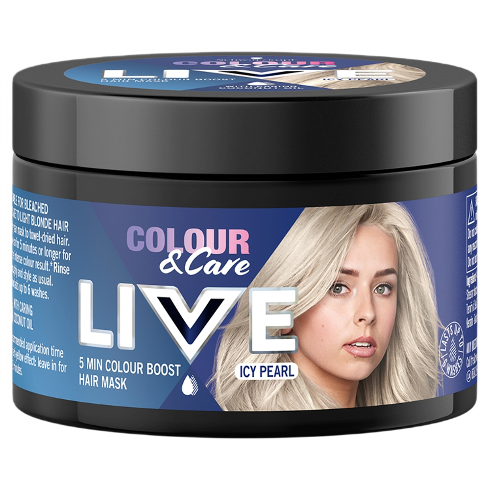Live Colour&Care 5 Minútová Dymová A Ošetrujúca Maska Na Vlasy Icy Pearl 150ml