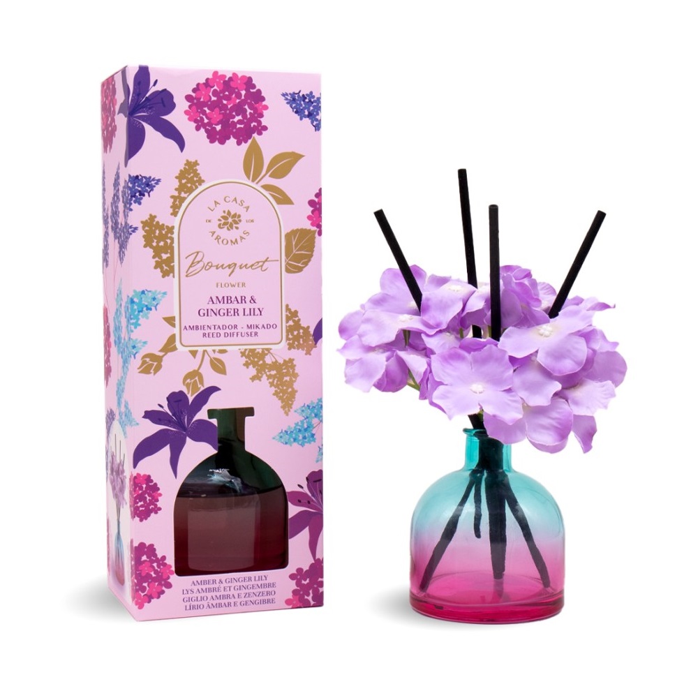 Flower Bouquet Vonné Tyčinky Amber & Ginger Lily 170ml