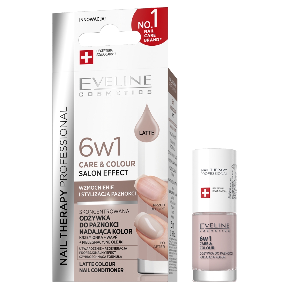 Nail Therapy Professional 6w1 Care & Colour Skoncentrowana Odżywka Do Paznokci Nadająca Kolor Latte 5ml