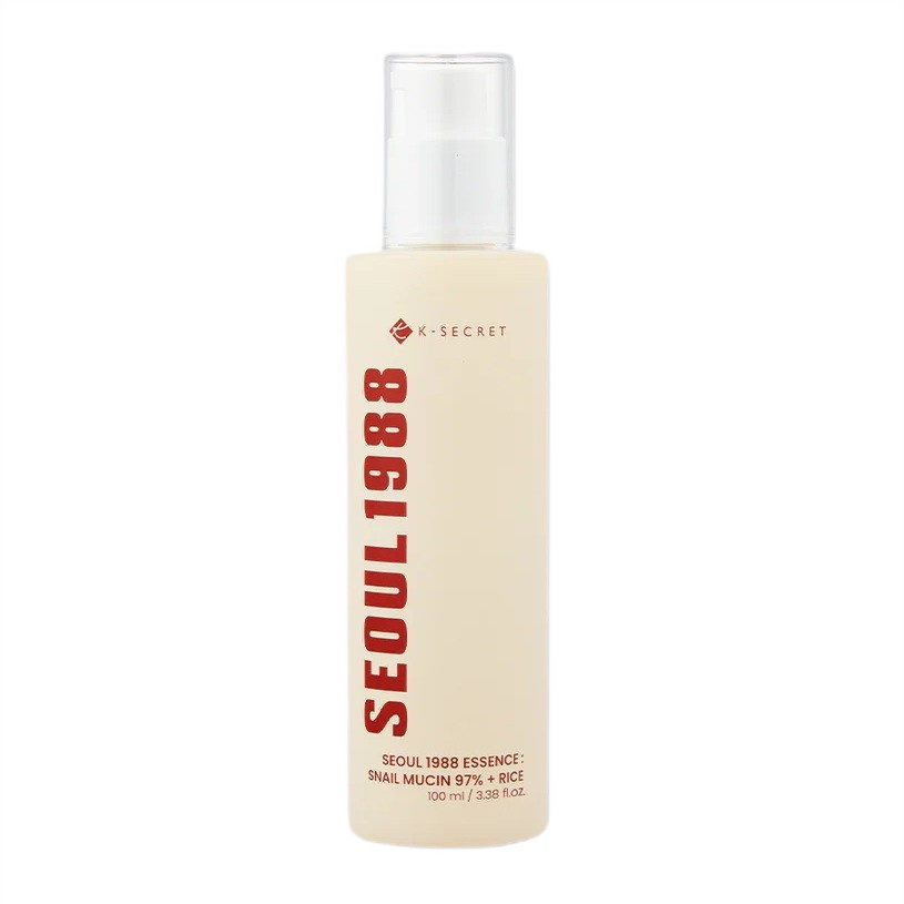 Seoul 1988 Essence Snail Mucin 97% + Rice Upokojujúca Esencia Na Tvár S Filtrovaným Slimákom A Ryžou 100 Ml