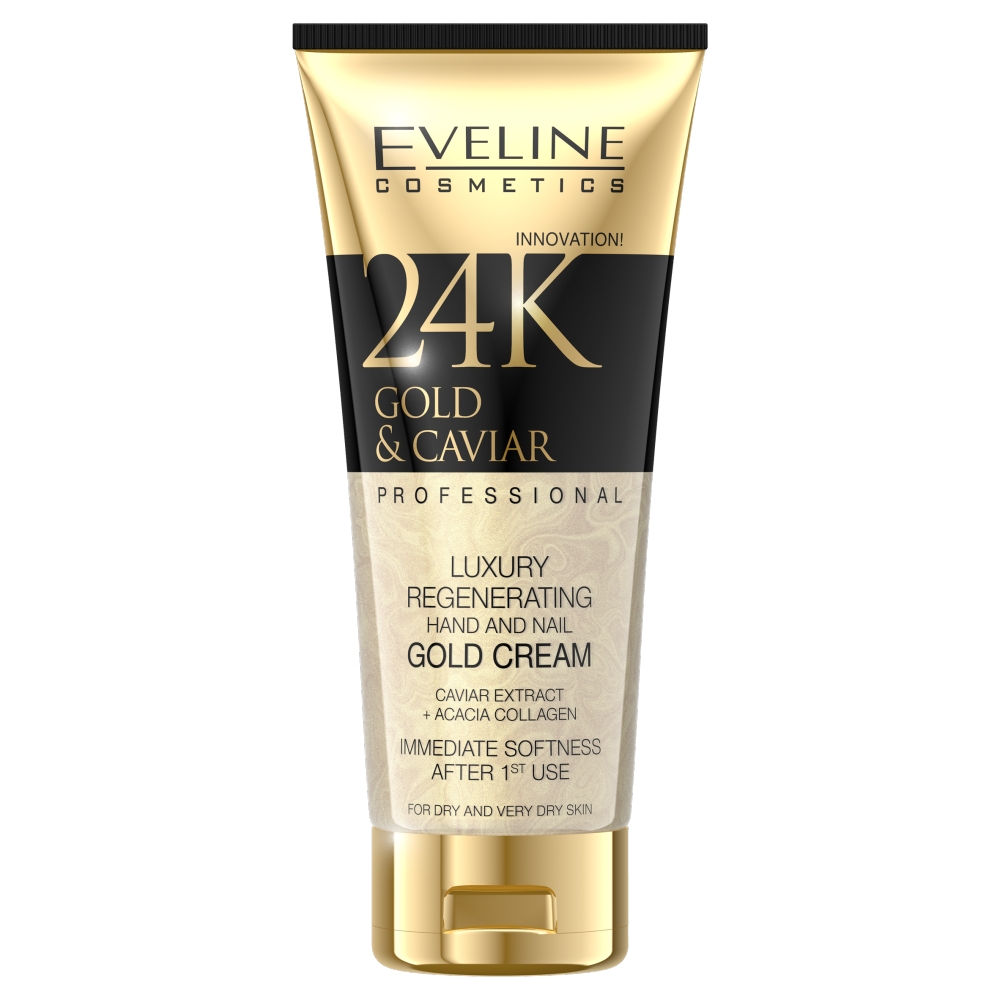 24K Gold & Caviar Regeneračný Krém Na Ruky Pre Suchú A Veľmi Suchú Pokožku 100ml