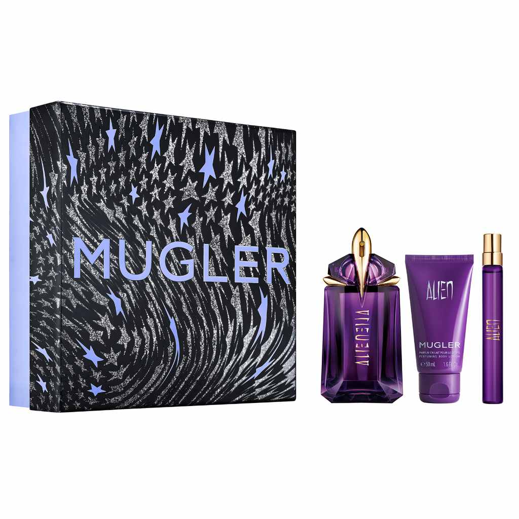 Alien Sada: Parfémová Voda V Spreji 60 Ml + Parfémová Voda V Spreji 10 Ml + Telový Balzam 50 Ml