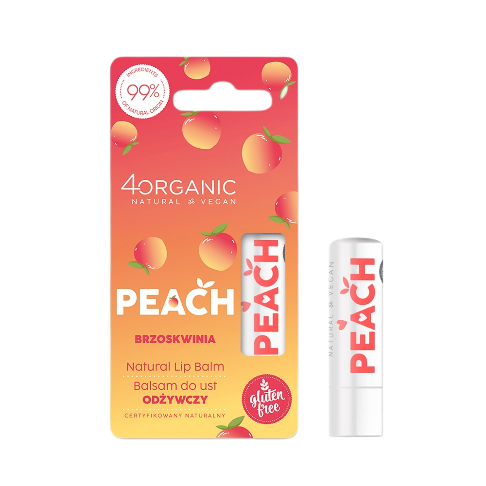 Natural Nourishing Lip Balm Prírodný Vyživujúci Balzam Na Pery Peach 5g