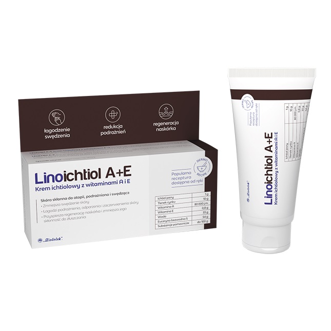 Linoichtiol A+E Ichtyolový Krém S Vitamínmi A A E 50g