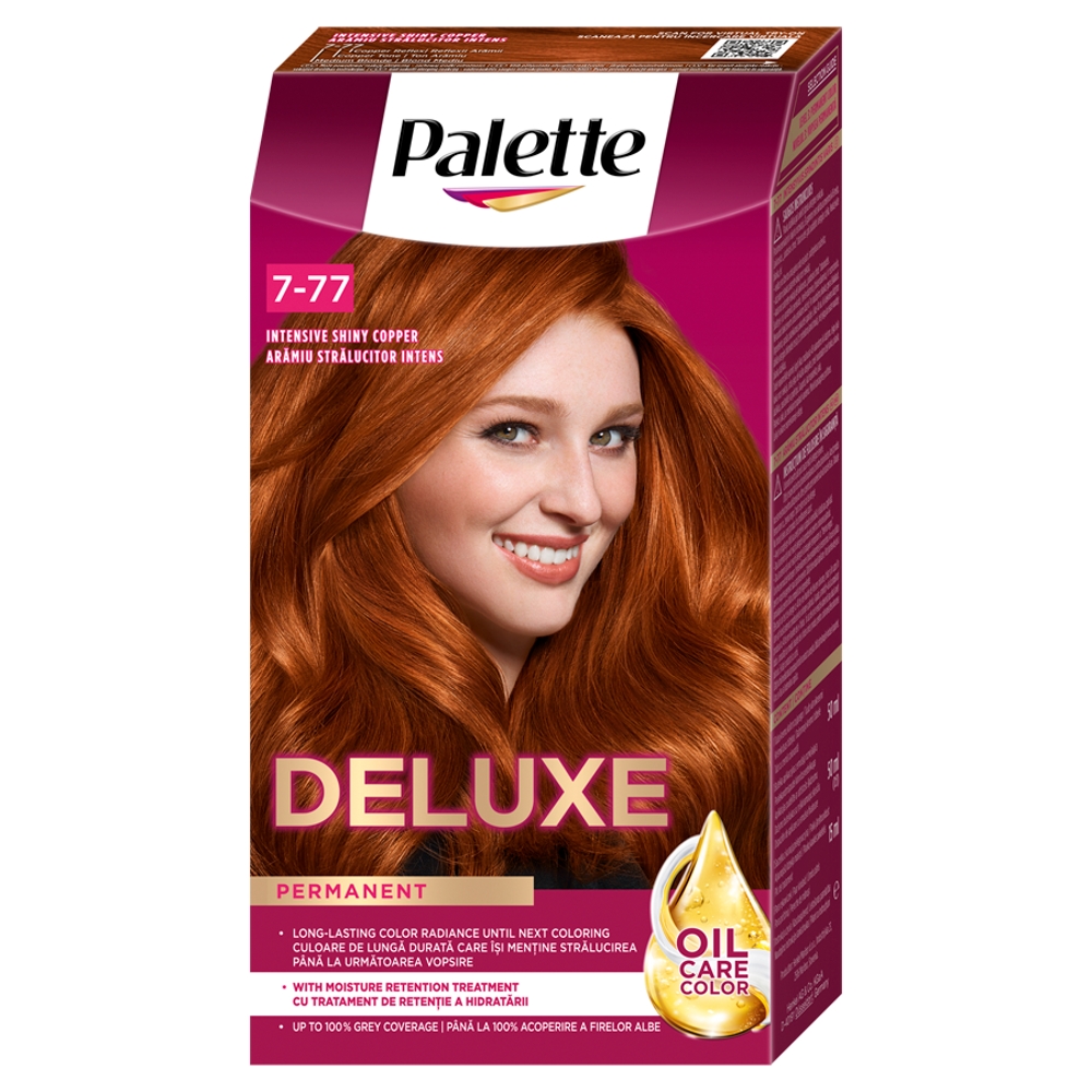 Deluxe Oil-Care Color Permanentná Farba Na Vlasy S Mikro-olejmi 562 (7-77) Intenzívna L…