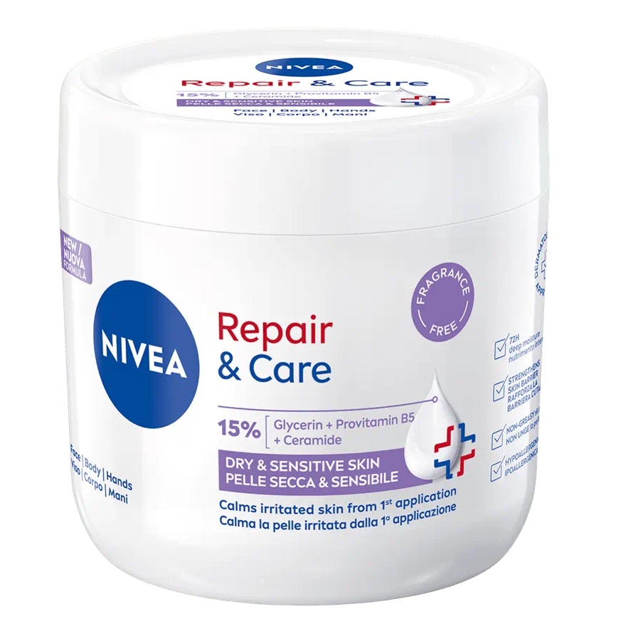 Repair Amp; Care Sensitive Hydratačný A Ochranný Krém 400 Ml