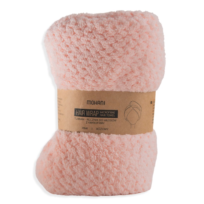 _Hair Wrap Turban-mikrovláknová Osuška Na Vlasy Ružová