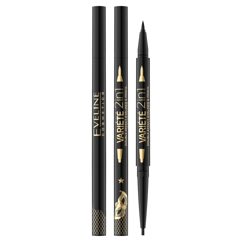 Variete 2in1 Double Effect Variete Ceruzka Na Oči A Očné Linky 2 V 1 Ultra Black