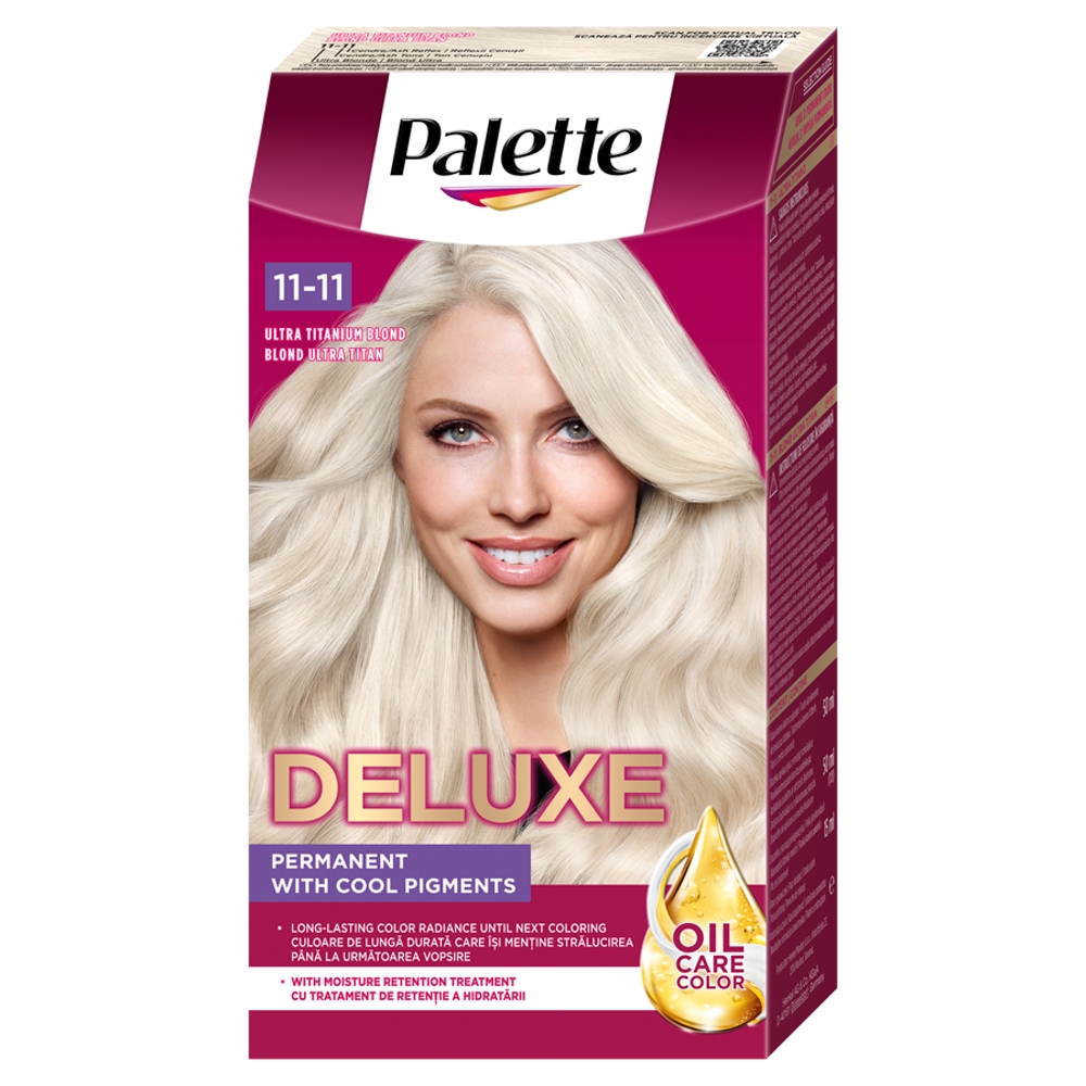 Deluxe Oil-Care Color Permanentná Farba Na Vlasy S Mikro Olejom 11-11 Ultra Titanium Bl…