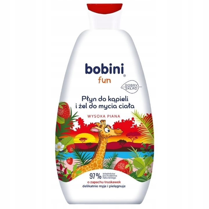 Zábavná Tekutina Do Kúpeľa A Umývanie Tela S Vôňou Jahôd 500 Ml