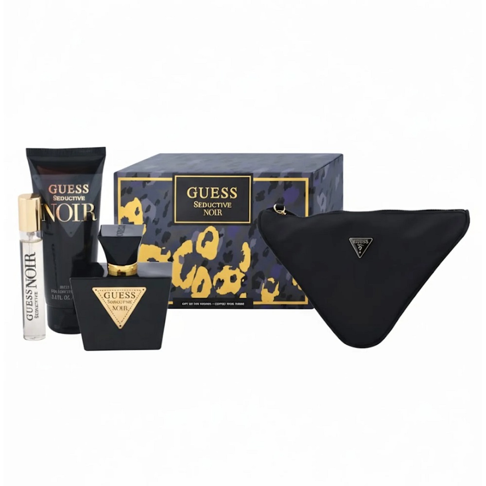 Seductive Noir Women Sada Seductive Noir: Toaletná Voda V Spreji 75 Ml + Telový Balzam 100 Ml + Miniatúra Toaletnej Vody 15 Ml + Kozmetická Taštička