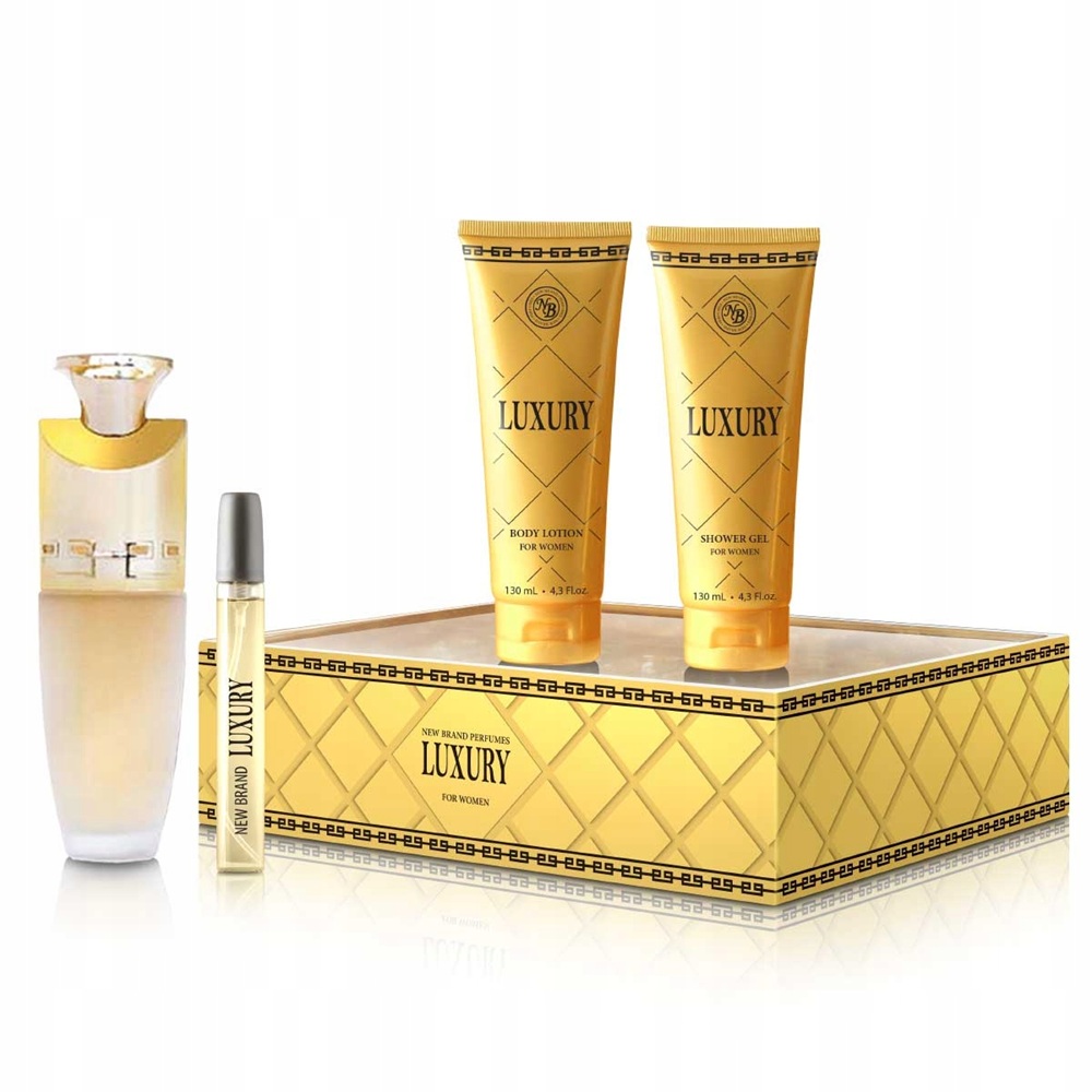 Luxury For Women Sada Parfumovaná Voda V Spreji 100ml + Telové Mlieko 130ml + Sprchový Gél 130ml + Parfumovaná Voda V Spreji 15ml