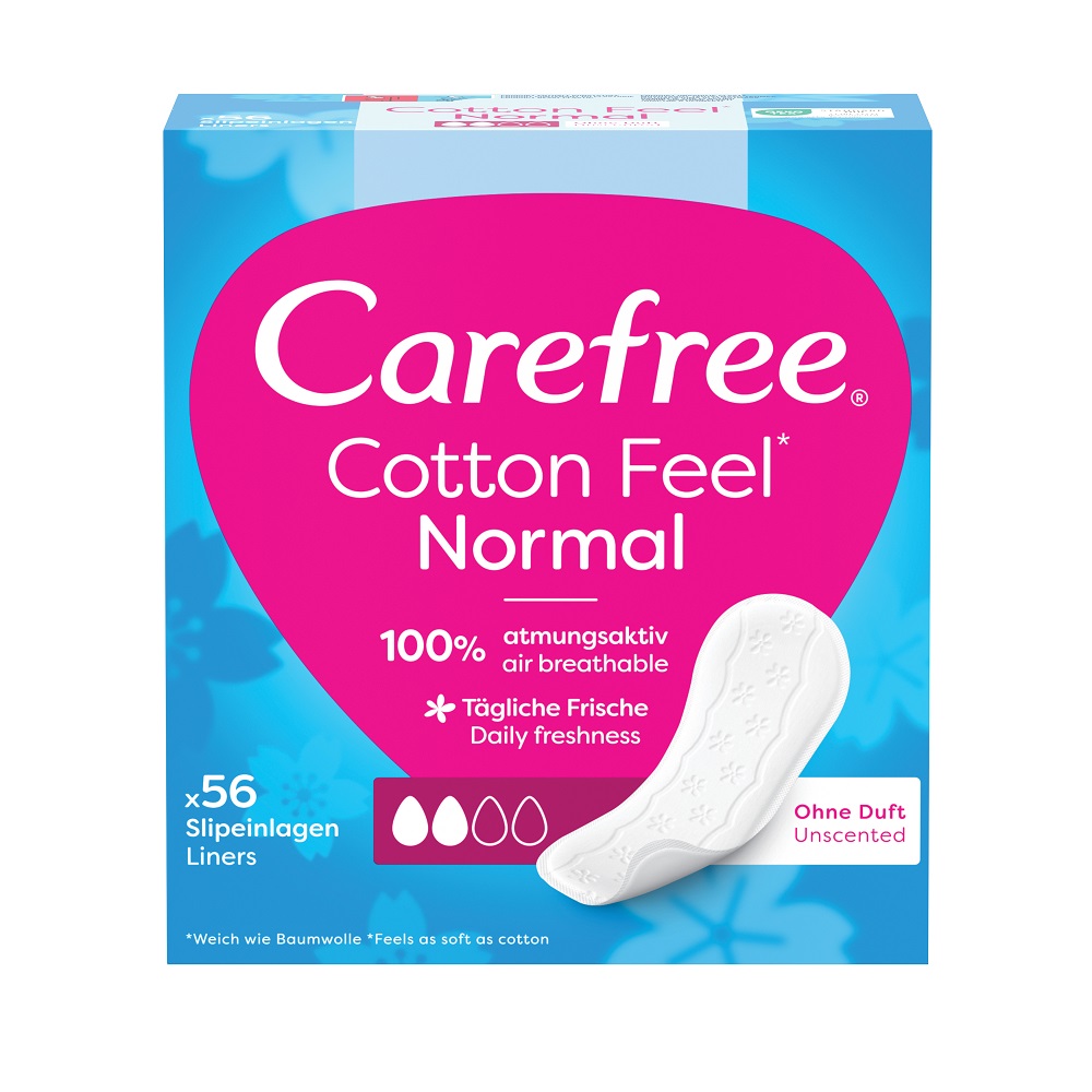 Bezstarostné, Neparfumované Hygienické Vložky Cotton Feel Normal 56ks
