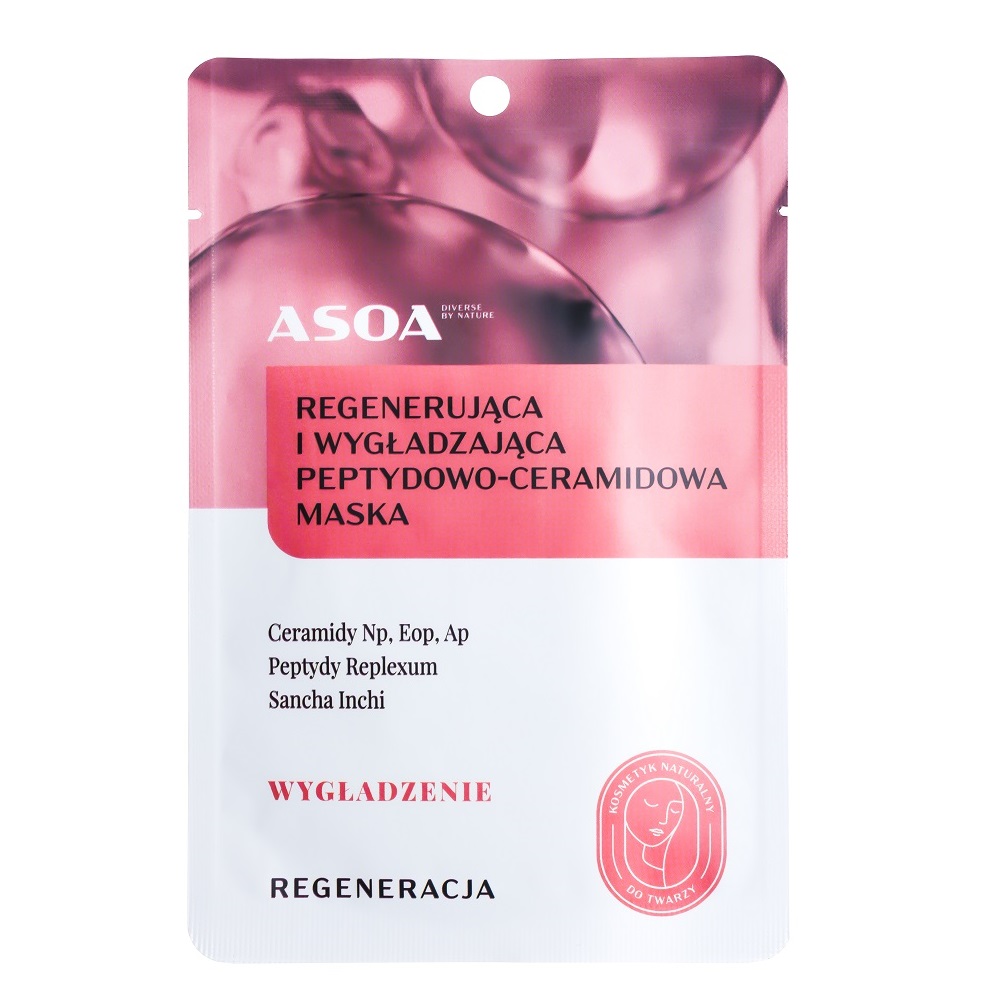 Maski W Płachcie Regeneračná A Vyhladzujúca Maska V Plátoch S Peptidmi A Ceramidmi, 30 G