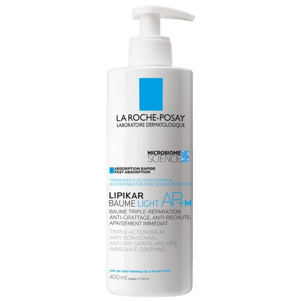Lipikar Baume Light AP+M ľAhké Telové Mlieko Proti Svrbeniu A Opakovanej Suchosti 400ml