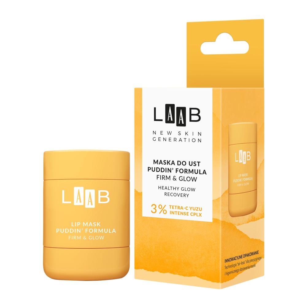 LAAB Tetra-C Yuzu Pudingová Maska Na Pery Firm & Glow 15g