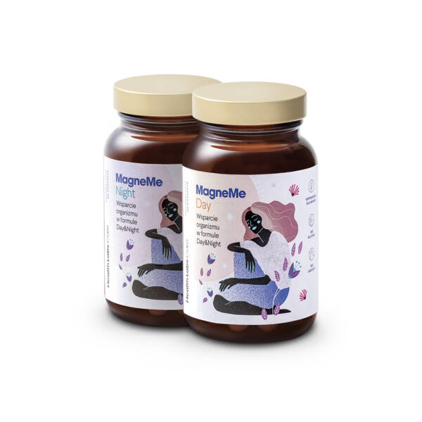 MagneMe Day&Night Kombinácia šTyroch Foriem Horčíka A Vitamínu B6 Doplnok Stravy 120 Kapsúl
