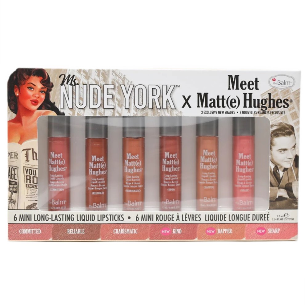 Meet Matte Hughes X Ms. Nude York Set Ms. Nude York X Meet Matt(E) Hughes Mini Tekutý Rúž 6x1