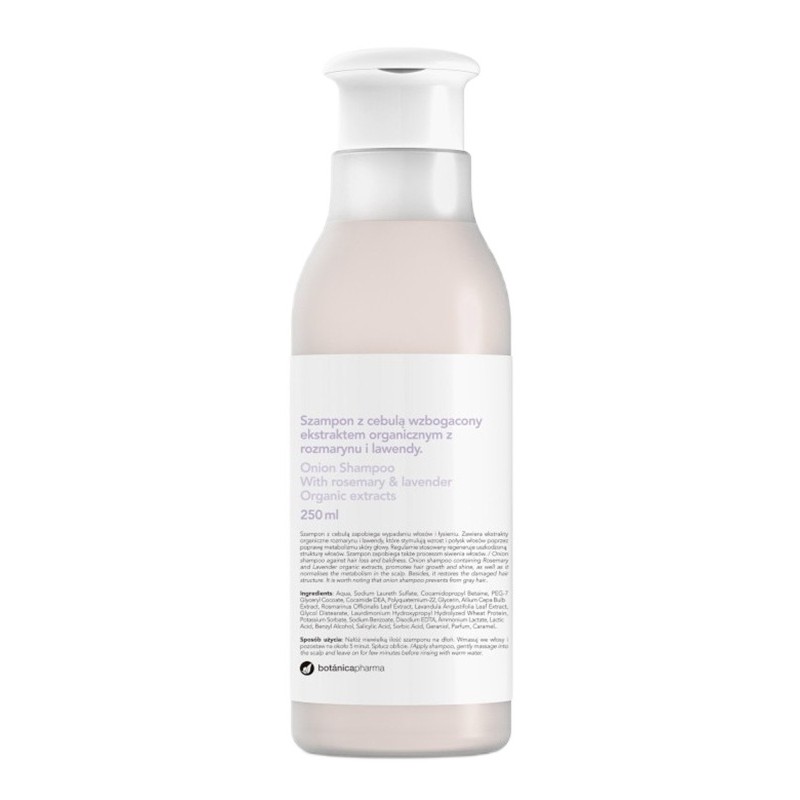 Shampoo Cibuľový šAmpón Obohatený O Organický Rozmarínový A Levanduľový Extrakt 250 Ml