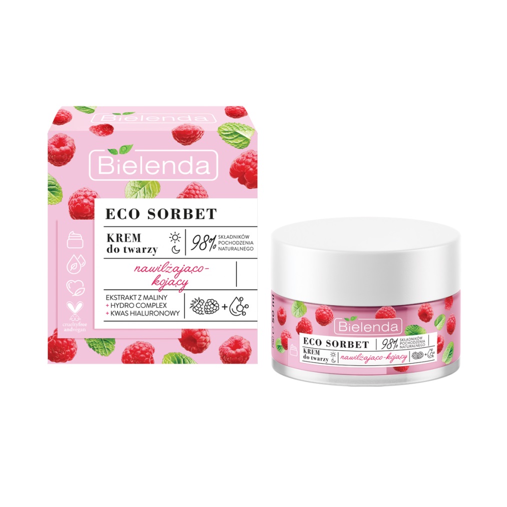 Eco Sorbet Hydratačný A Upokojujúci Denný A Nočný Krém Malina 50ml