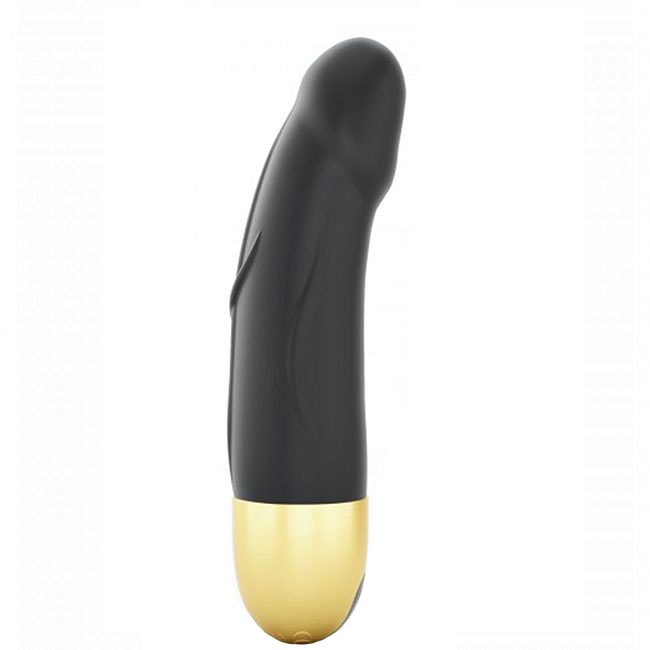 Real Vibration S 2.0 Vibračné Dildo Veľkosť S Black & Gold