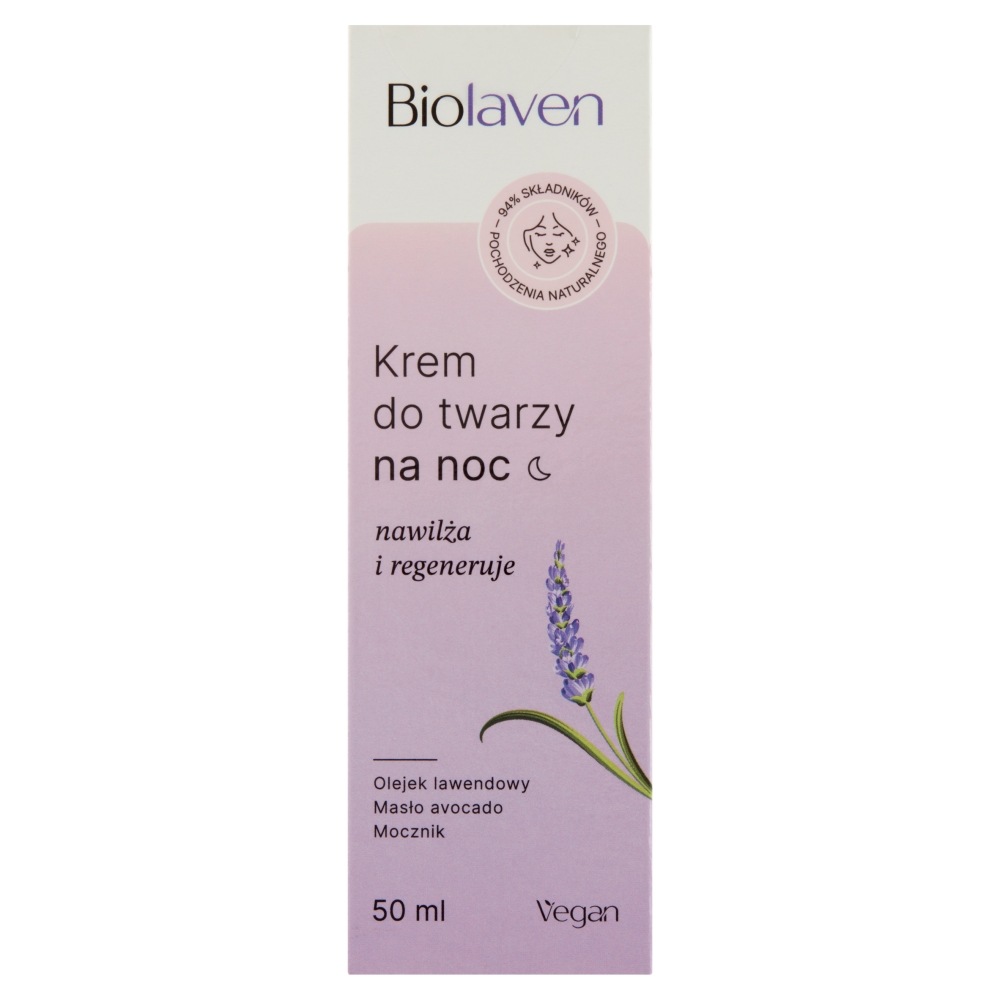 Hydratačný A Regeneračný Nočný Krém Na Tvár Olej Z Hroznových Jadierok A Levanduľový Olej 50ml