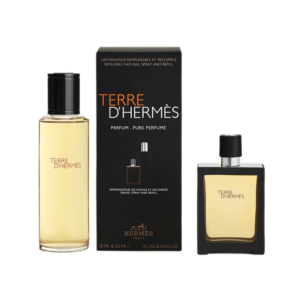 Terre D'Hermes Pure Parfum Terre D'Hermes – Sada: Parfémový Sprej 30 Ml + Náplň Do Parf…