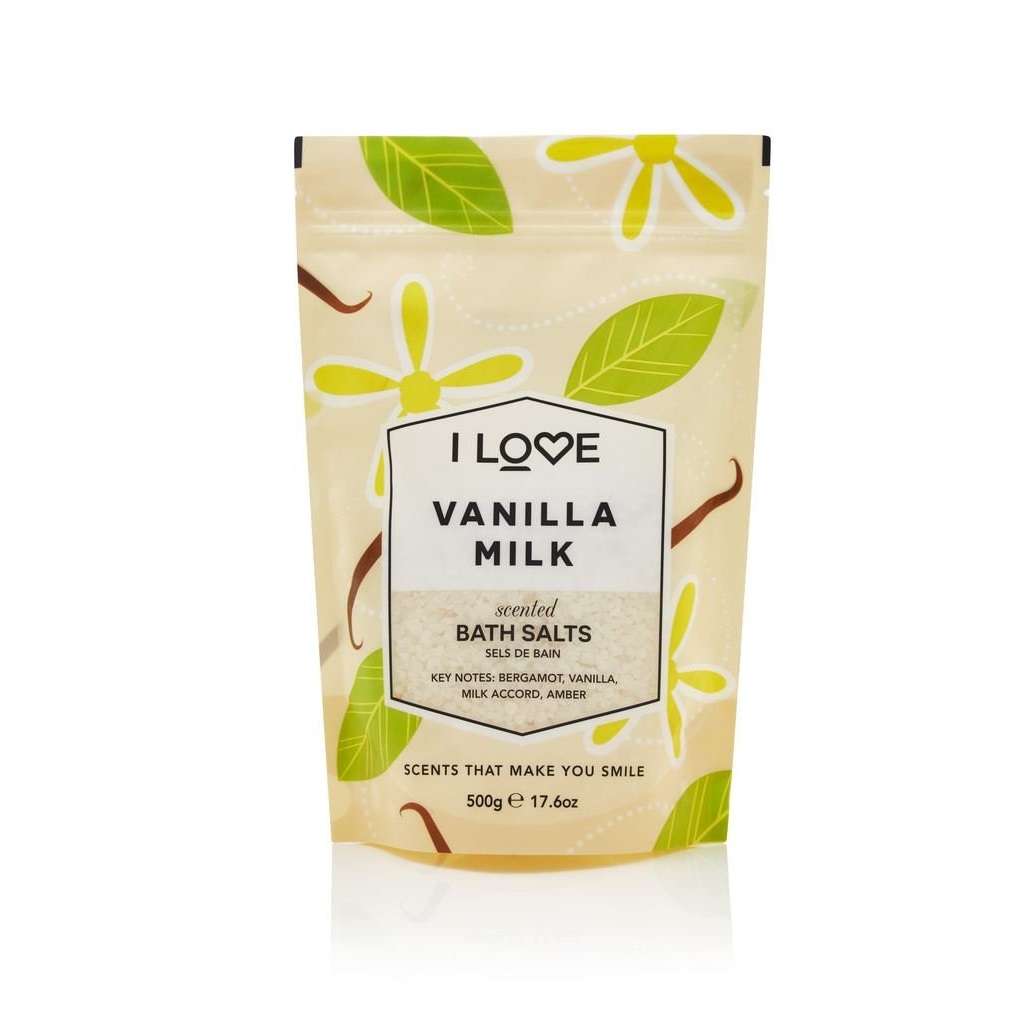 Voňavé Soli Do Kúpeľa Upokojujúca A Relaxačná Soľ Do Kúpeľa Vanilla Milk 500g