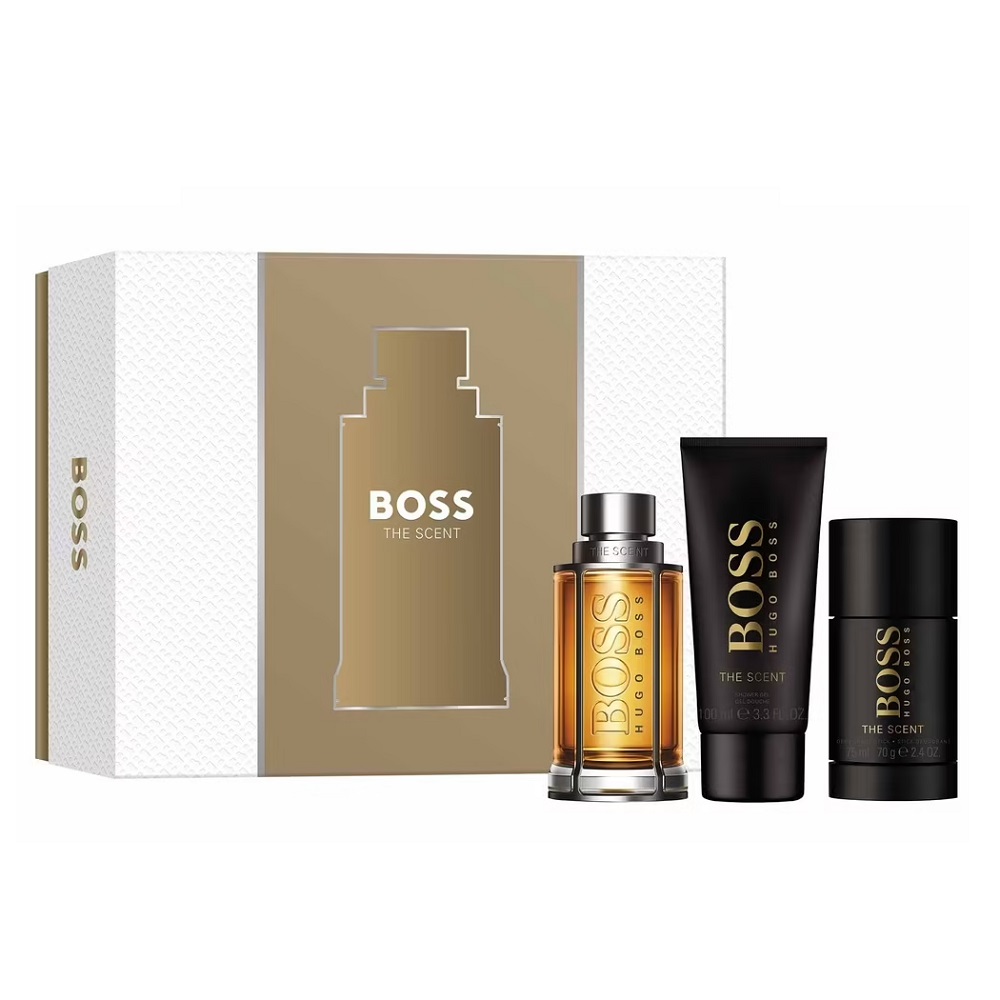 Boss The Scent For Man Sada Toaletná Voda V Spreji 100ml + Sprchový Gél 100ml + Dezodorant 75ml