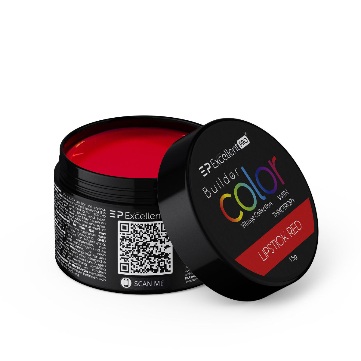 Builder Color With Thixotropy VITRAGE COLLECTION Stavbový Gél Builder Color With Thixotropy, Odtieň Lipstick Red, 15 G