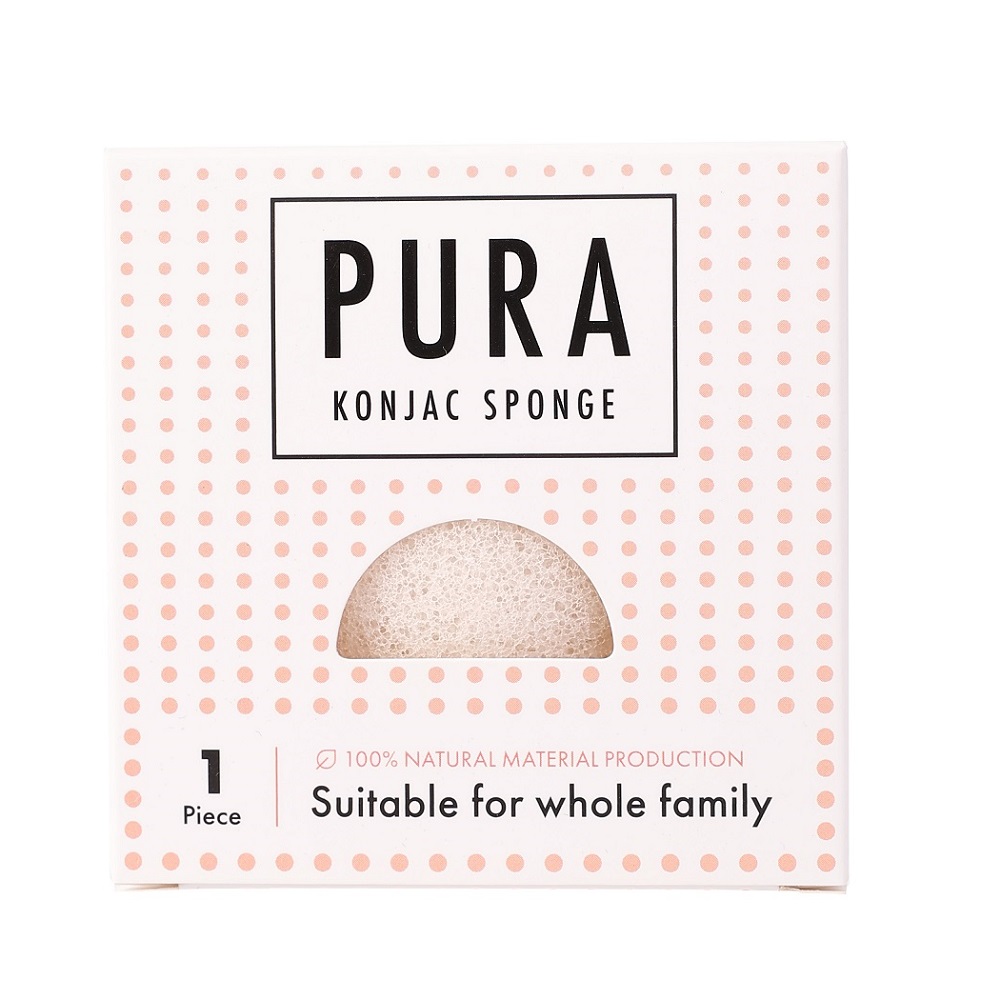 Pura Konjac Sponge Biela Hubka Na Umývanie Tváre